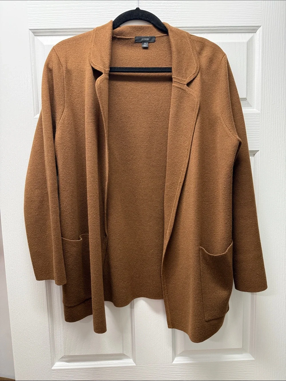 J. Crew Women’s Brown Open-Front Knit Cardigan